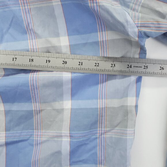 *RARE* Gianni Versace K2000 Plaid Shirt Mens XL Blue Grey - Picture 12 of 13